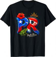 1 Pc Puerto Rico PR Hibiscus Coqui Frog Camiseta de Cultura Herencia Rica, Camiseta para Mujeres, Camiseta para Hombres, Estilo Unisex, Camiseta Deportiva, Camiseta de Fiesta, Camiseta de Regalo, Talla S-4XL, 100% algodón, Negra - Negro - Ver 8