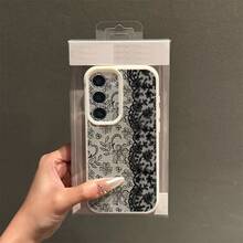 1个优雅蕾丝图案TPU软手机壳，适用于三星/型号 - 白色 - 查看 2