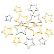 20pcs Stars Charm Stainless Steel Frame Pendant Open Bezels Hollow Pressed Resin Frame Mold Bezel DIY Jewelry Making - Pentagram - View 1