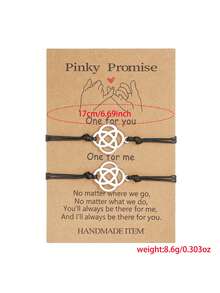 2件套不锈钢凯尔特结黑色编织手链套装，适合作为礼物送给家人、朋友、情侣，也可日常佩戴。 - 黑色 - 查看 4