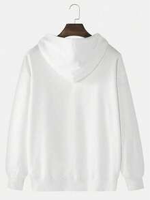 This Classic, Casual Pullover With The Word "JESUS" Is Unisex, Made From 100% Pure Cotton, Black, Long-Sleeved, With A Hood And A Chest Pocket. Thanks To Its Relaxed Fit And Extremely Soft Material, It's Perfect For Layering In Spring, Autumn, And Winter. Its Casual Streetwear Style And Fashionable Design Make It Ideal For Everyday Wear, School, Sports, Leisure, And Outdoor Adventures. It's A Great Gift Idea For Men, Women, Teenagers, Couples, Friends, And Family, And Is Suitable For Birthdays, Christmas, Valentine's Day, And Other Holidays. - 白色 - 查看 2