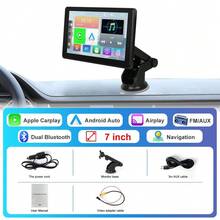 2026 New Wireless CarPlay And Android Auto 2-In-1 CarPlay Without Card 7 Inch Car Radio Multimedia Video Player Wireless CarPlay And Wireless Android Auto Portable Universal Car Display With Camera - A - View 10