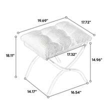 Fauler Stuhl Mit Ottoman, Moderner Lounge Akzent Stuhl Mit Armlehnen Und Einer Seitentasche, Freizeit Polsterte Sofa Stuhl Lesestuhl Mit Fußlehne Für Kleinen Raum, Eckstuhl-Pink - Pink - View 2