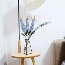 1/3/60支仿真紫色勿忘我，玉花丝绸花，长茎风信子仿真花，质感逼真，仿真燕麦草，适用于婚礼、家居、户外派对花艺布置、桌面装饰、花园、酒店、酒吧、壁炉花瓶装饰、派对用品、DIY拱形花环装饰、女孩礼物 - 藍色 - 查看 5