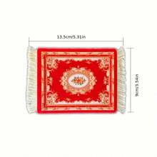 Bộ 4 tấm lót bàn vuông tua rua nghệ thuật cổ điển phong cách Bohemian Trung Đông, trang trí bàn ăn cho năm mới, Lễ tình nhân và đồ trang trí nhà cửa. - Nhiều màu - Xem 9