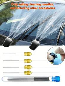 Stainless Steel Cleaning Nozzle Tool Kit - Car Windshield Wiper & 3D Printer Nozzle, Gas Stove, Shower Head Needle Cleaning, Multi-Functional Cleaning Needle, Household Cleaning Tool, Durable Material, Sturdy Construction, Repair Parts - Multicolor - View 2