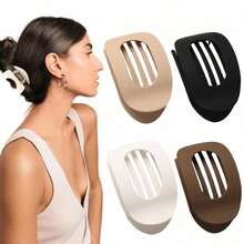 Flat Hair Claw Clips For Women Nonslip French Hair Clips For Thick, Thin, Long, Or Short Hair Tortoise Shell Comfortable & Strong Hold For Daily Wear, Weddings - 咖啡 - 查看 2