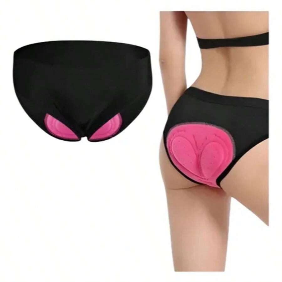 Ropa interior y pantalones cortos acolchados para ciclismo de mujer, ropa interior profesional para ciclismo, pantalones cortos de ciclismo ajustados para las 4 estaciones, adecuados para ciclismo, spinning, ciclismo de montaña, entrenamiento de ciclismo virtual, motociclismo, deportes ecuestres y triatlón - A - Ver 1