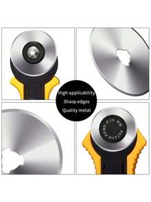 45mm Rotary Cutter With 5 Replacement Blades, Ergonomic Handle Roller Cutting Knife With Lock, Suitable For Fabric, Leather, DIY, Sewing, Quilting, Cloth Cutting, Ambidextrous, Home Use - Multiple Styles - View 4