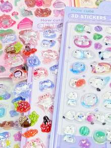 Bộ sticker dán trang trí sổ tay rời, sticker hoạt hình anime phong cách Nhật Bản, sticker trang trí tự làm có thể tái sử dụng, sticker tương tác cho trẻ em, sticker trang trí hàng ngày, sticker trang trí tiệc. - Nhiều màu - Xem 2
