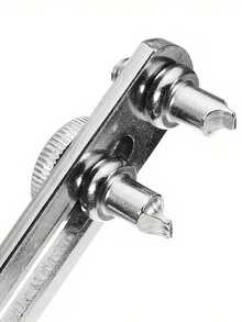 1pc Watch Repair Tool Alloy Steel In Long Split Double Head Fork - Silver - View 3