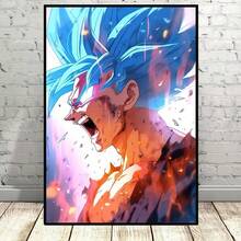 1pc Japanese Anime Poster, Classic Character Kakarot Canvas Painting, Birthday Gift Poster, Wall Art, Unframed. - A - View 2