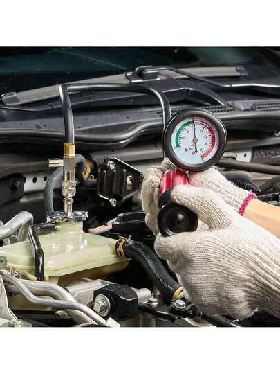 Kit de comprobador de presión de radiador universal de 14 piezas, con bomba manual y adaptadores de tapa de prueba de acero codificados por colores, con caja de herramientas para sistemas de refrigeración de automóviles, motocicletas y camiones.
