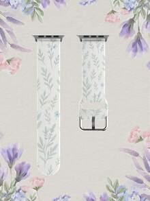 柔软弹性透气浅蓝色花卉图案替换腕带，兼容三星、荣耀智能手表，尺寸：38mm、40mm、41mm、42mm、46mm、45mm、44mm、49mm；时尚休闲硅胶表带，兼容苹果手表 Ultra SE/11/10/9/8/7/6/5/4/3/2/1 - 彩色 - 查看 15