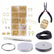 DIY Jewelry Making Supplies Kit - Assorted Jewelry Components Including Clasps, Hooks, Connectors For Bracelet, Necklace, Earrings Handcrafting - Multicolor - View 1