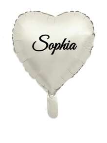 1pc Customizable Foil Heart Balloon, Personalized With Name, Matte Finish Heart Balloon, Valentine's Day Balloon, Personalized Birthday Balloon, Custom Balloon, Self-Designed Balloon - Multicolor - View 20