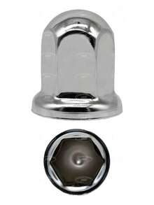 Tendencia20 Capuchones Cubre Tuerca Trailer Metalico Cromado 33mmCalidad premium - PUNTA LAPIZ - Ver 2
