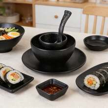 Premium Matte Black Carbon Fiber Bowl/Spoon/Tea Cup/Bone Dish, Suitable For Restaurant And Home, Clear Carbon Fiber Texture, Wear-Resistant, Anti-Scratch, Anti-Drop, Easy To Clean, Dishwasher - Black - View 5