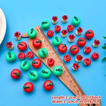 Bộ 5 mặt dây chuyền hình quả táo bằng nhựa cao cấp tự làm – Mặt dây chuyền hình trái cây dễ thương cho vòng tay, vòng cổ và bông tai – Lý tưởng cho phụ kiện tiệc mùa hè, quà tặng tựu trường và vẻ đẹp thủ công tinh tế. - Nhiều màu - Xem 12