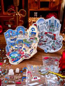 3 Sheets/Pack, European Hotel-Themed Planner Stickers, Immersive Theater Hotel Series, Adult DIY Hotel-Themed Gift Stickers, Time-Killing - Fun Sticker Therapy Activity, Stress Relief, Crafts & Gifts - Immersive Theater Hotel Series - View 6