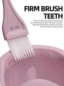 3 Peças Conjunto de Tingimento de Cabelo para Salão, Tigela Misturadora Multicolorida, Pente, Escova, Acessórios para Ferramentas de Coloração de Cabelo em Barbearia - Multicolorido - Visão 4