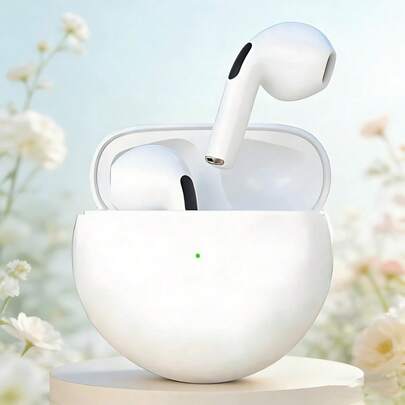 New Pro6 TWS True Air Wireless Bluetooth Earphones With Noise Reduction Function And Microphone, Supporting Smart Touch, Suitable For Smartphones Pods