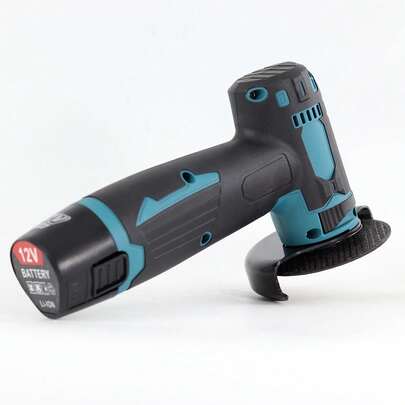 Kit de amoladora angular inalámbrica de 12 V con cepillo, disco dorado de 76 mm (3 pulgadas), herramienta ligera para amoladora angular