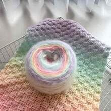 Ombre Gradient Cake Yarn Rainbow Knitted Blend Soft Knitted Sweater, Scarf, Blanket Handmade Yarn - Q3 - View 16