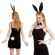 4pcs Women's Party Accessories - Bunny Ear Headband, Cute & Sexy Party Festival Bunny Headpiece, Gift - Multicolor - View 6