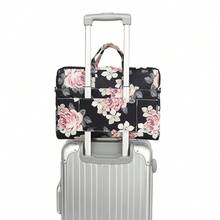 Canvaslove Muti-Pockets Laptop Briefcase Shoulder Bag,Rebound Bubble Cushioned Fits 15.6 Inch-16 Inch Laptop (Pink Rose) - MulticolorFloral - View 5