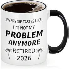 Maustic Retirement Woman Men, Retirement Gifts Women 2026, Retired Gifts Friend, Coworker,, Teacher, Sister, Goodbye Farewell Coworker Leaving, Retired Mug 11 Oz - 11oz (1 cái) - Xem 1