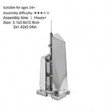 3D Metal Assembly Model, DIY Stainless Steel Buckle Puzzle, Architecture Model, No Glue Required, Birthday Gift, Decorative Ornament, Brooklyn Bridge, Five Pagoda, Dutch Windmill, - Multicolor - View 21