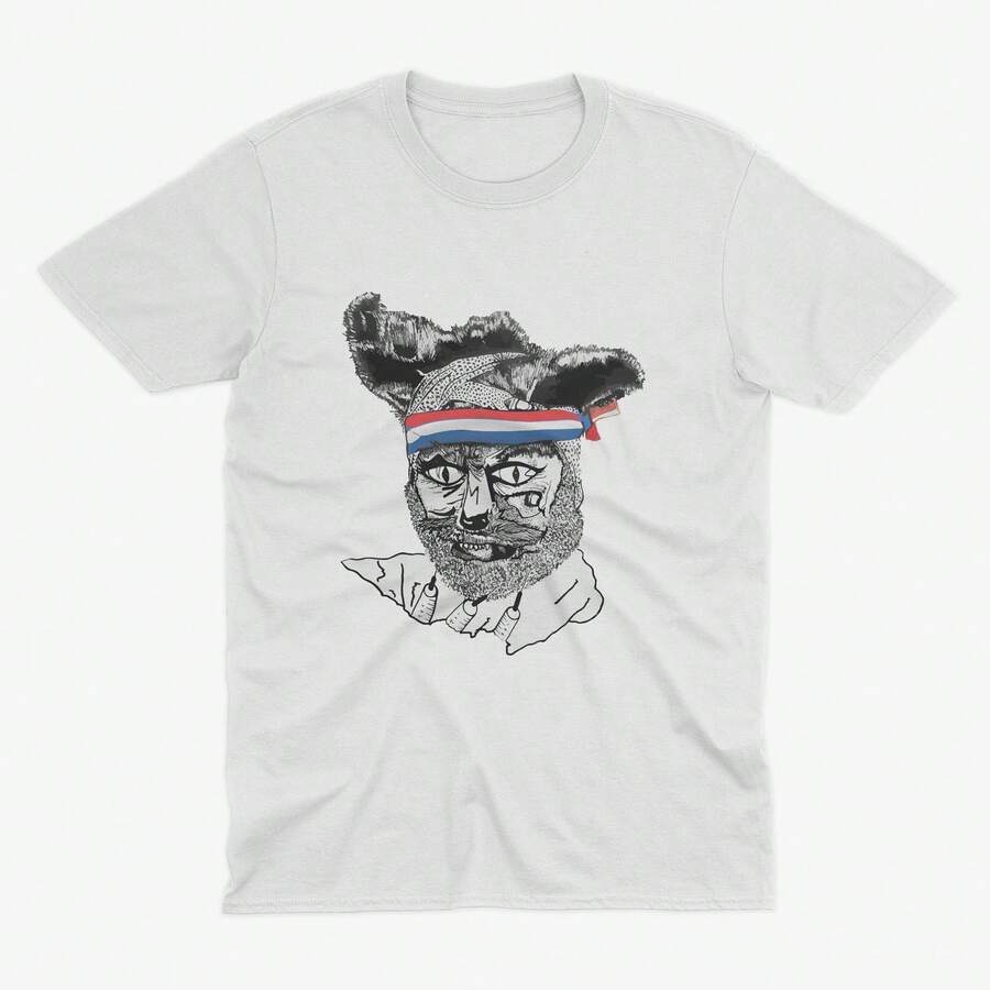 Epic Mighty Boosh Crack Fox T Shirt, The Mighty Boosh T Shirt, Mighty Boosh Gift, Howard Moon Vince Noir, Old Gregg, Mighty Boosh Art - 白色 - 查看 1
