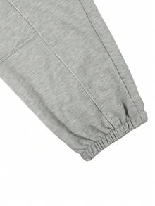 男士秋冬休闲运动裤，户外徒步训练跑步日常运动宽松时尚七分裤，健身锻炼慢跑裤，舒适街头风宽松运动慢跑裤 - 灰色 - 查看 7