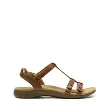 Women's Flat Sandals With Arch Support Adjustable Strappy Comfort Walking Sandals Casual Summer Everyday Shoes - 棕色 - 查看 7