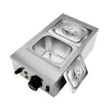 2 tanques, máquina de revenido de chocolate, con tapa y limitador de temperatura, olla de fusión eléctrica de chocolate para leche y café, queso, 800 W - Tipo de Enchufe A USA (110-127V) - Ver 1