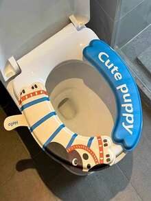 一对创意卡通马桶垫套，四季皆宜，防水，可爱，粘性马桶垫套 - 彩色 - 查看 14