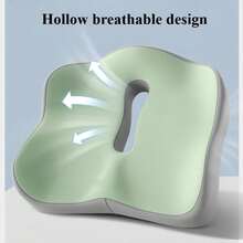 Ergonomisches Memory-Schaum Steißbein-Kissen mit konturiertem Design, geeignet für Autositze und Bürostühle. Hergestellt aus hochwertigen Materialien, um Druckentlastung und Lendenwirbelstütze zu bieten. - Mehrfarbig - Übersicht 6