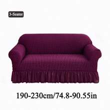 1 Piece  Sofa Cover Elastic Living Room Sofa Cover Pet Anti-Dirty Universal Sofa Protector Home Decoration Sofa Cushion Cover - 深紫色 - 查看 12