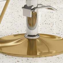 Sillon Para Peluqueria Barberia Negro Dorado - Dorado - Ver 2