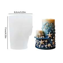 Ocean Style Candle Molds, Candle Fragrance DIY Handmade Diffuser Stone Liquid Handmade Molds - White - View 5