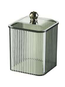 1pc Luxury Cotton Swab Storage Box, Small Makeup Pad Holder, Toothpick & Lipstick Cosmetic Desktop Organizer - Multicolor - View 11