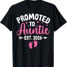 Promovida a Tía Est. 2026 Tía 2026 Nueva Tía 2026 Camiseta - Negro - Ver 1