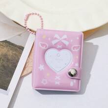 2英寸迷你蝴蝶心形相册钥匙扣，适合放置学生证、证书和粉丝照片。 - 彩色 - 查看 3