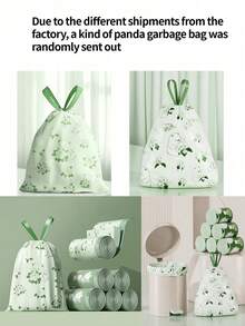 100pcs Camellia Scented Drawstring Trash Bags, Thick & Durable For Home, Office, Kitchen, Bathroom Use - Thick Polyethylene Garbage Bags With Drawstring Closure - Bear Garbage Bag - View 3