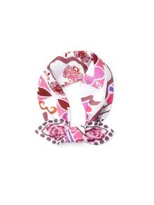 1pc Women's Bandana With Floral & Abstract Art Pattern - Multicolor - View 6