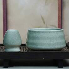 抹茶茶具套装，抹茶碗，宋代风格陶瓷泡茶用具，专用抹茶碗，全套，家用/茶室适用 - 彩色 - 查看 10