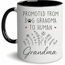 WHIDOBE Promoted To Grandma - Grandma - Grandmother To Be Mug - Pregnancy Announcement Gifts - New Reveal Gifts - Presents Women, New Grandmother, Future Nana - Promoted To Grandmas - 11盎司1件 - 查看 1