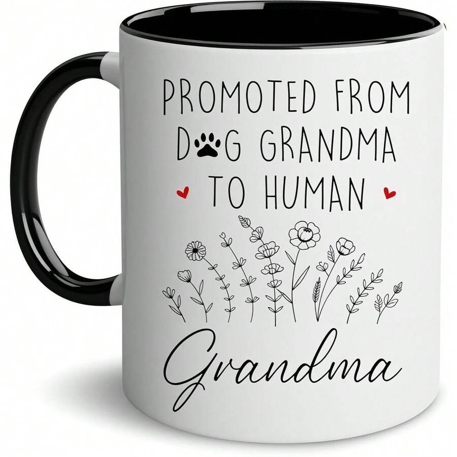 WHIDOBE Promoted To Grandma - Grandma - Grandmother To Be Mug - Pregnancy Announcement Gifts - New Reveal Gifts - Presents Women, New Grandmother, Future Nana - Promoted To Grandmas - 11盎司1件 - 查看 1