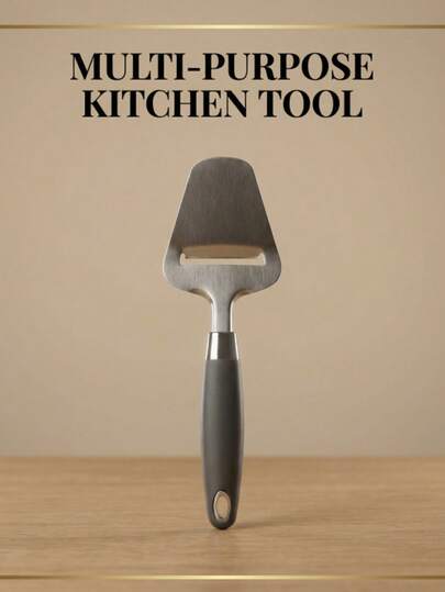 1 st tårtspade i rostfritt stål, tillverkad av rostbeständigt rostfritt stål, lämplig för tårtskivning, pizzaöverföring och ostskärning. Halkfritt handtag och slät yta för enkel rengöring. Ett litet bakverktyg för hemmabruk.